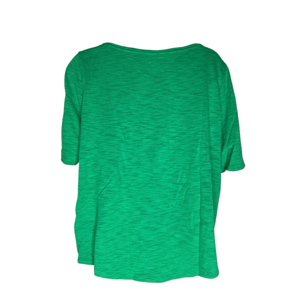 Talbots Kelly Green Women's Short Sleeve Tee. Chest Embellishment Size M - Picture 3 of 5